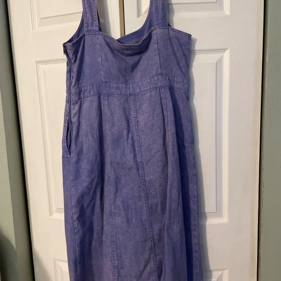 Future Collective Denim Dress Romper - Picture 2 of 4